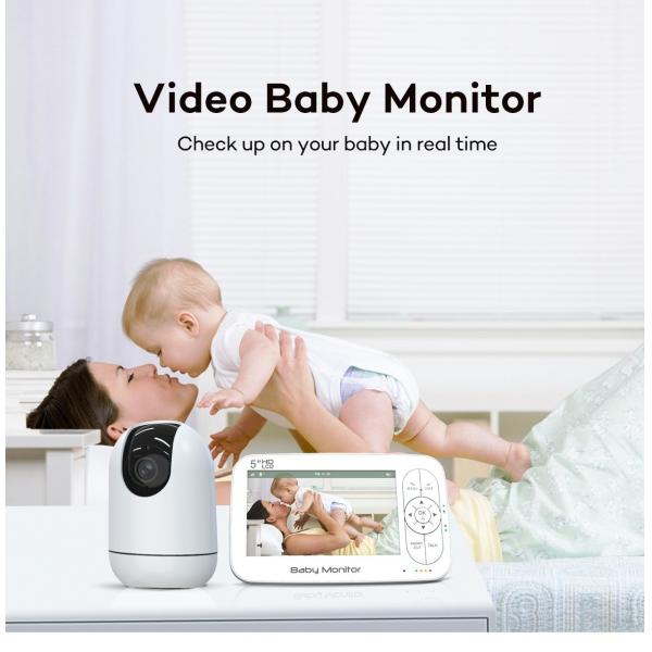 5 Inch 720P PRO Security Baby Monitor Cameras With Visual Sound Alarm 360 PTZ Camera