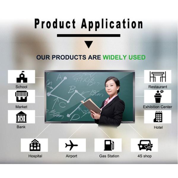 3840*2160 UHD Infrared Whiteboard 65 Inch Interactive Touch Screen