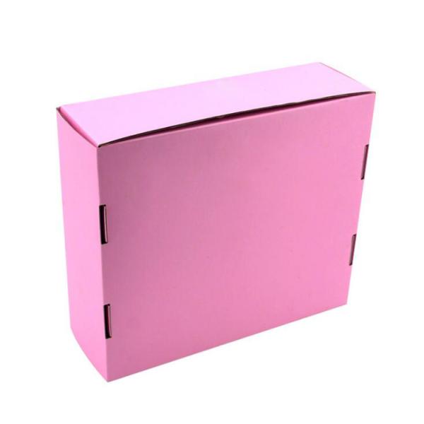 Pink Corrugated Shipping Boxes Cute Printing Mailing Packing Custom Folding