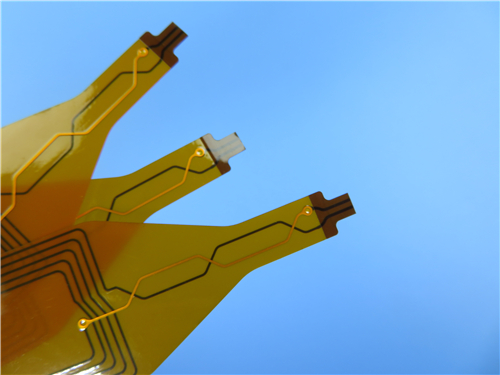Dual Layer Flexible PCB Built on Polyimide With Immersion Gold and PI Stiffener