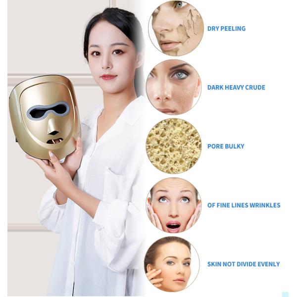 Customized Photon Light Facial Beauty Device 3 Color LED Mask