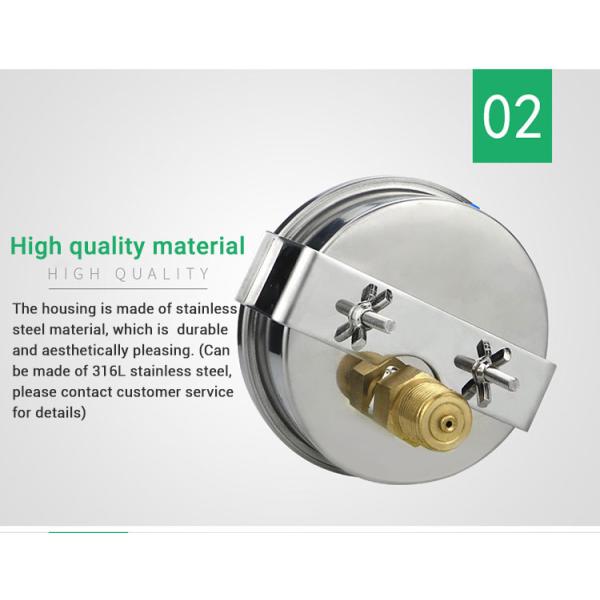 High Precision 16 Range Diaphragm Pointer Manometer for Liquid Air Pressure Measure