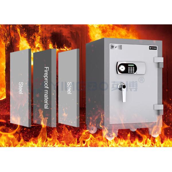 Fireproof safe box construction showing fireproof materials