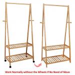 Removable Bamboo Home Furniture Bamboo Clothes Drying Hanger Rack For Clothes