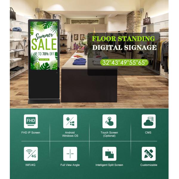 50inch Indoor Android Floor Standing Touch Screen Kiosk LCD Digital Signage