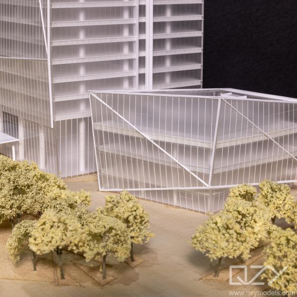 Aedas 1:200 Scale Architectural Model with Laser Cutting UV Printing and Lighting Design for Yuehai Yungang City Art