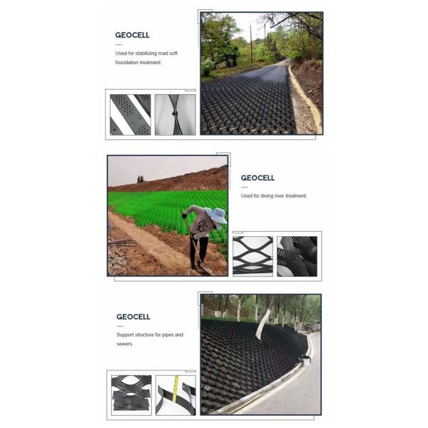 3D HDPE Geocell Cellular Confinement Systems For Retaining Wall