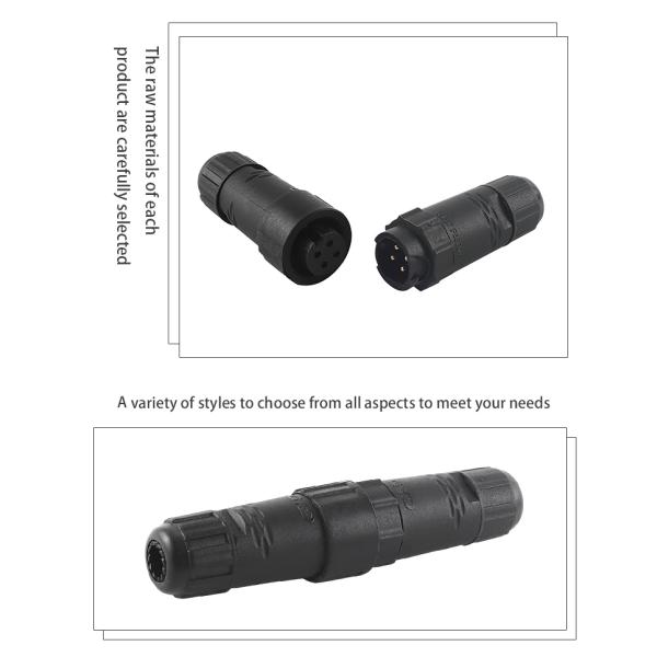 M14 Small Self-Locking Waterproof Electrical Assembly Push Lock Connector 2 3 Pin