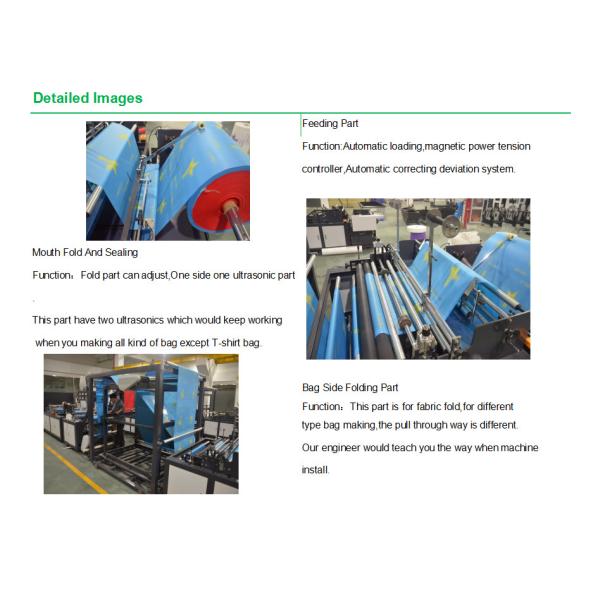 Environmental PP Non Woven Bag Making Machine For D Cut Bag Full Automatic
