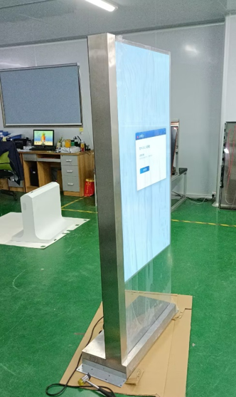 OLED Screen 55inch Transparent Cabinet for Bread or Cake Advertising Display Digital Signage Monitor Transparent OLED
