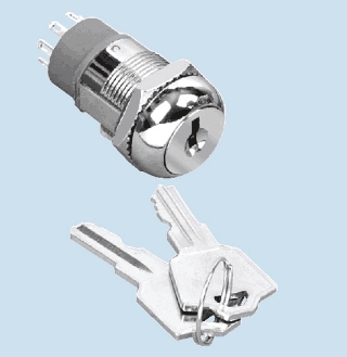 19mm Security Power Switch Key Lock On /Off Key Lock Switch with keys