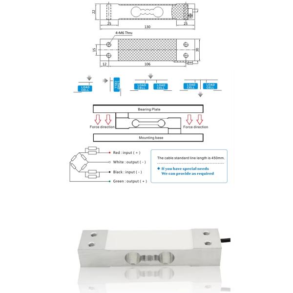 C3 high Accuracy Electronic platform scale weight sensor Single Point Load Cell 50kg 100kg