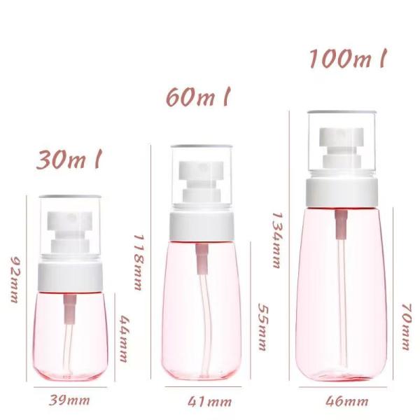 60ml PET Taper Shape Plastic Bottle Used For Shampoo Skincare Customization