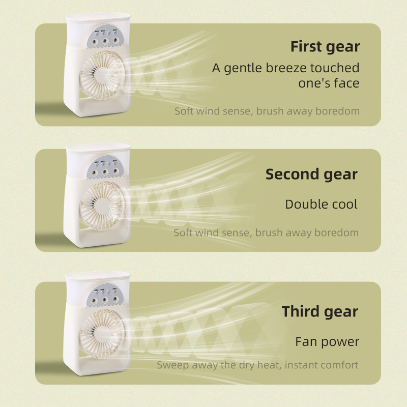 Customization Adjustable Wind Direction Small Cool Mist Water Spray Fan Portable Mini Air Conditioner for Room