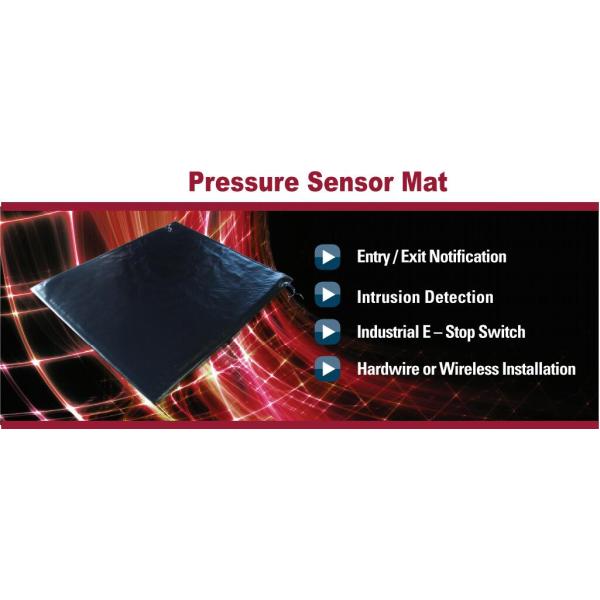 Black Pressure Pad Sensor , Fall Prevention Floor Sensor Mat For Patients Safety