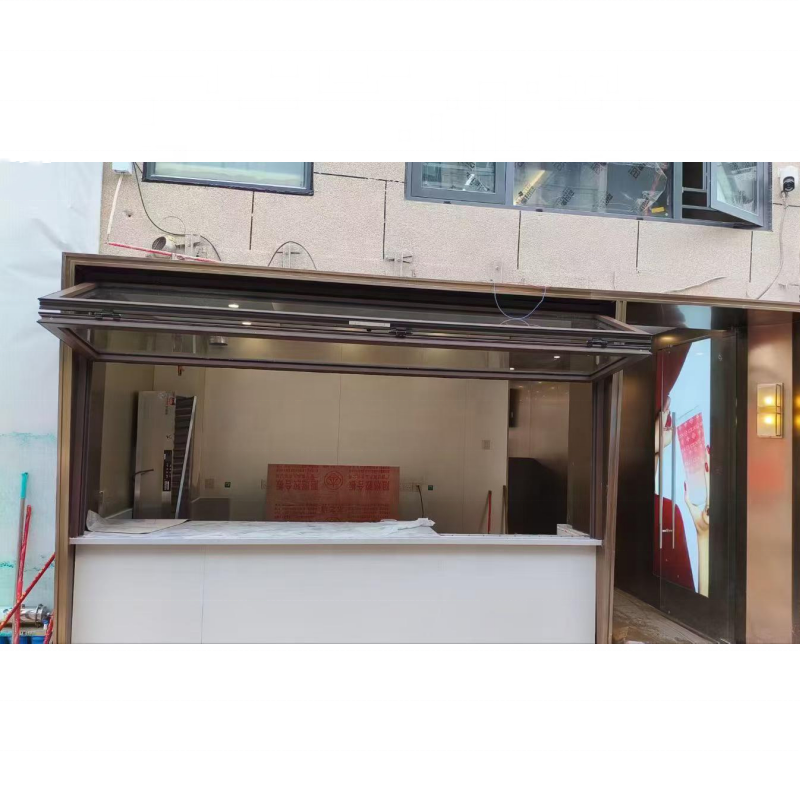 Modern Aluminum Vertical Foldable Door Window Combination Thermal Insulation Double Glass Soundproof Bifold Window Commercial