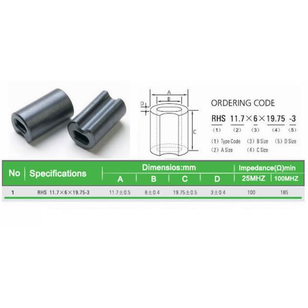 Cylindrical Emicore Magnet EMI Ferrite Core RHS TYPE Low Permeability