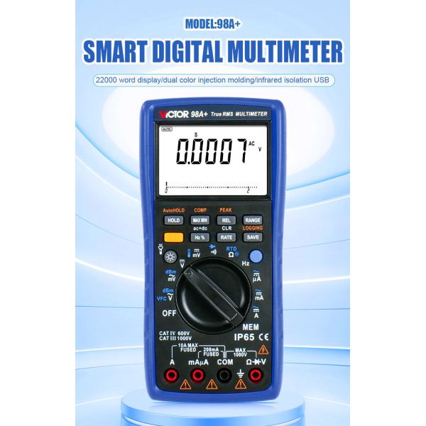 VICTOR 98A+ VICTOR Digital Multimeter 22000 counts display auto range multimeter with USB