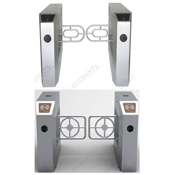 Multiple Read Full Automatic Swing Barrier Gate 304 304 Stainless Steel