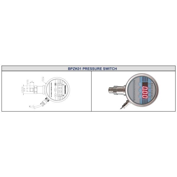 BPZK01 Electronic Pressure Switch 220VAC Relay Output Digital Pressure Switch