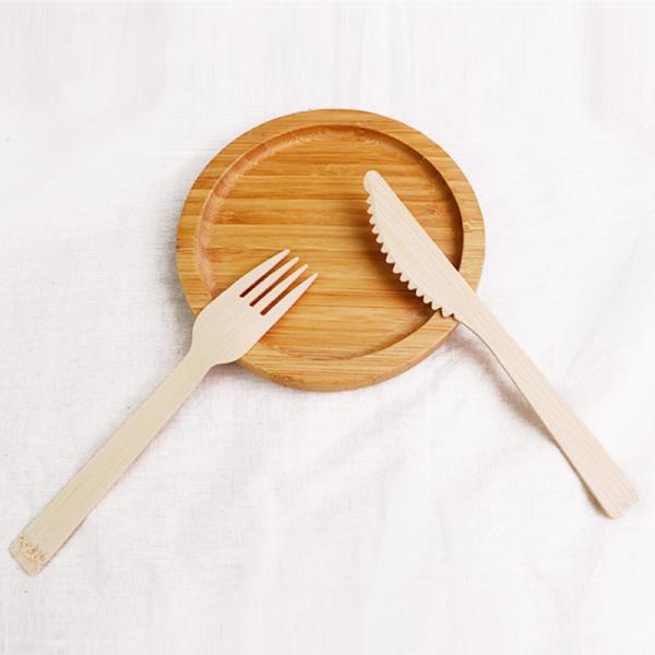 Bamboo Tableware Customized Biodegradable Disposable Fork Spoon Knife for Green Meals
