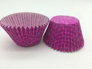 China Luxuriant Purple Paper Cupcake Liners Printed Round Paper Cake Cup Mold Baking Set on sale