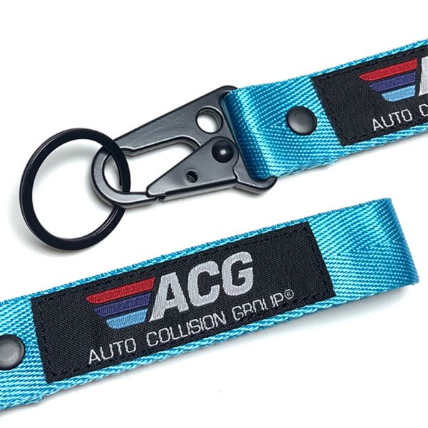 Custom silkscreen printed logo lanyard neck straps perfect for keychains.