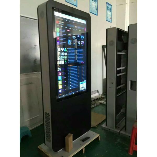 Kiosk Vertical Touch Screen Digital Signage , Sunlight Readable Lcd Digital Poster