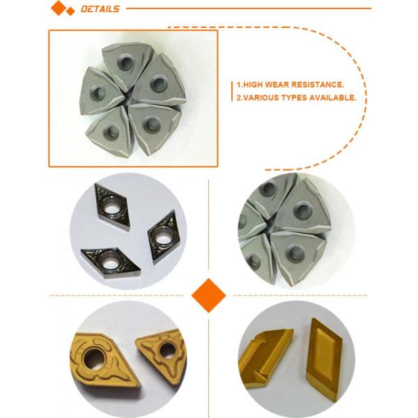 Smooth Surface Cemented Carbide Tool , High Hardness Tungsten Carbide Inserts