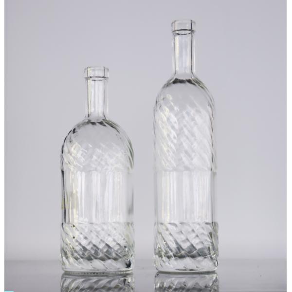Transparent Arizona Empty Gin Bottle 25oz Crystal Cork 850G