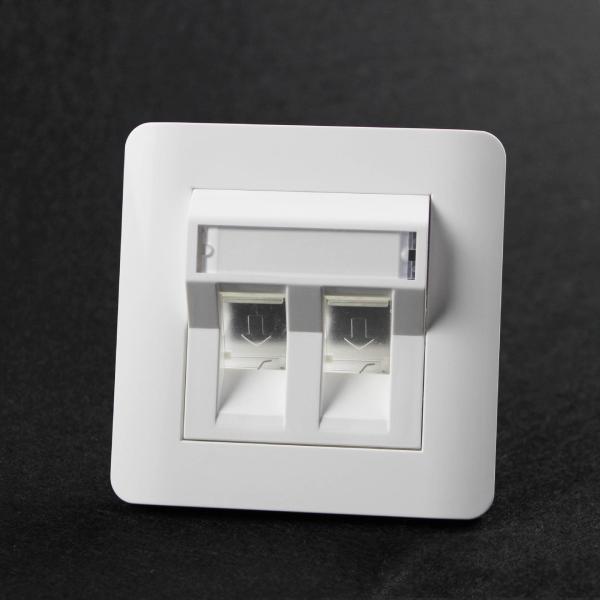1pc/Poly Bag RJ45 Cat 5e Network Cable Faceplate
