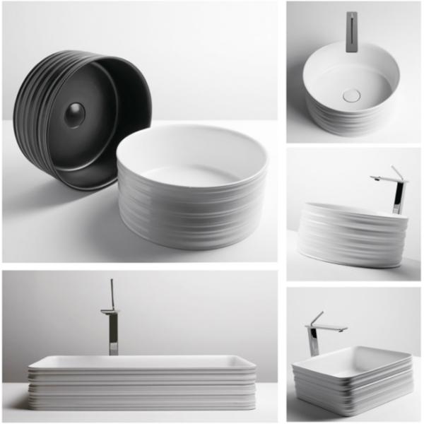 Modern Sanitary Ware Thin Edge Cabinet Wash Basin For Bathroom