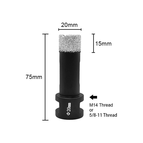 Stone 40mm Diamond Core Drill Bit Vacuum Brazed