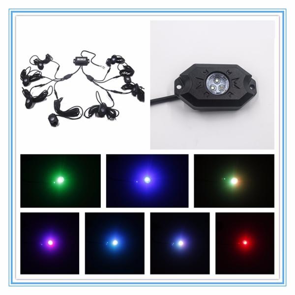 DC 9 - 30V 8 Pods Rock Lights For Trucks with Bluetooth Remote Controller