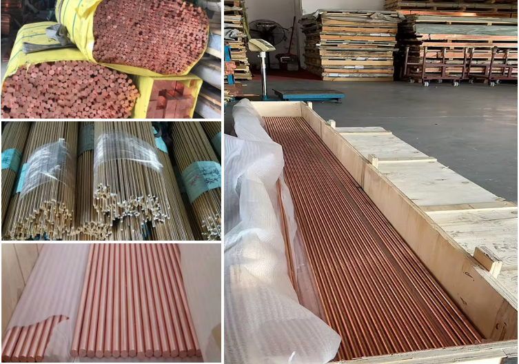 Pure Copper 99.999% Rods C12200, C90500, CuZn40Pb2 High-Conductivity Bars For Electrical & Industrial Use