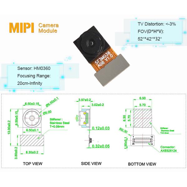 1/6" 640×480 VGA 60fps CMOS Camera Module Image Sensor HM0360