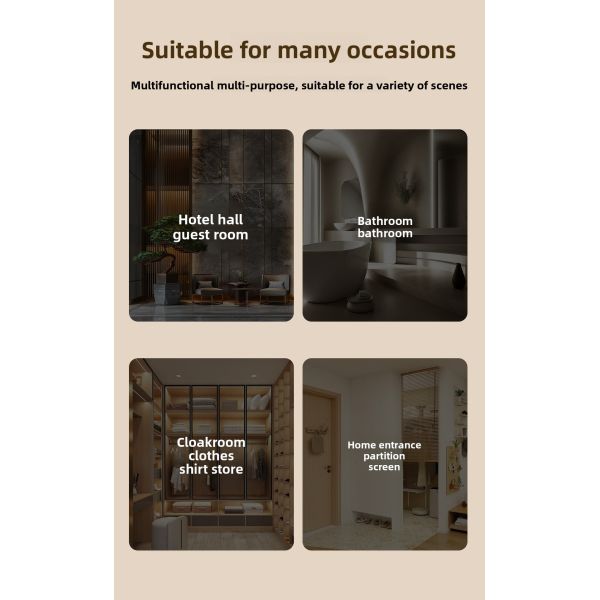 Custom Creative Rectangle Stainless Steel Hanging Rod Modern Touch Switch Smart Hotel Homestay Ceiling Decoration Modern