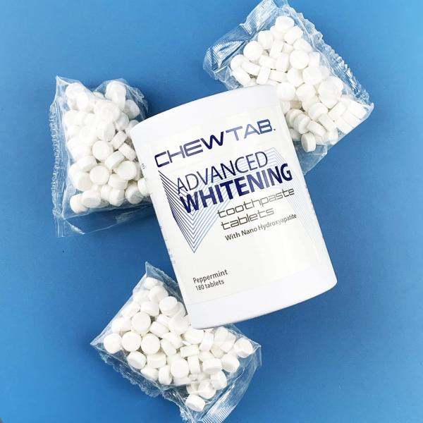 180 Count Whitening Toothpaste Tablets With Nano Hydroxyapatite Enamel Strengthening