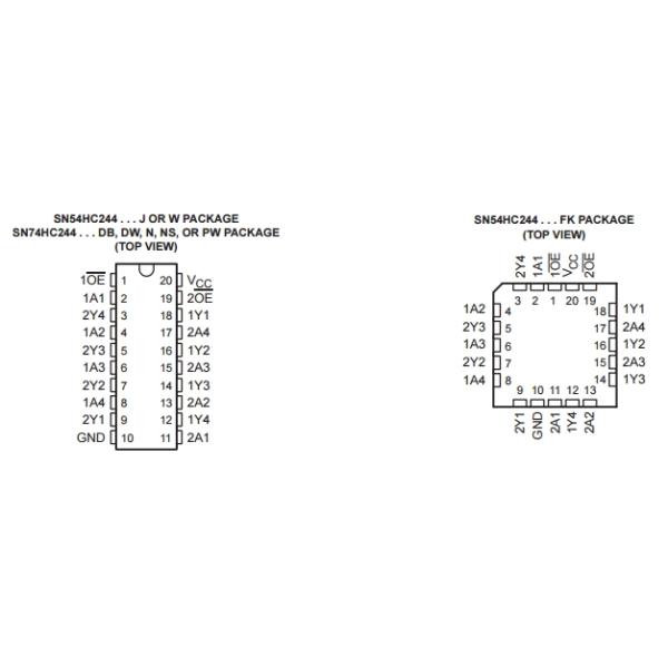 Sn74hc244n Ic Electronic Components Octal Buffers And Line Drivers Ic Integrated Circuit