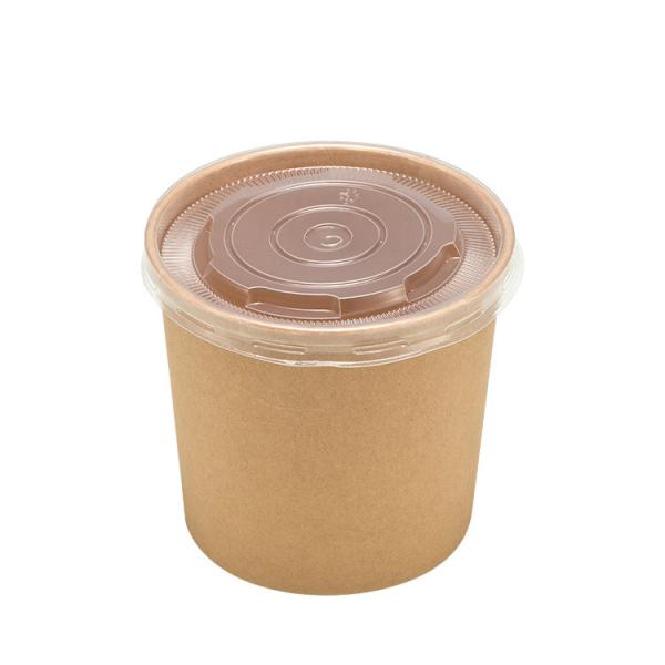 Initial Payment Biodegradable Compostable Single Wall Cup 16oz Kraft Paper Soup Bucket