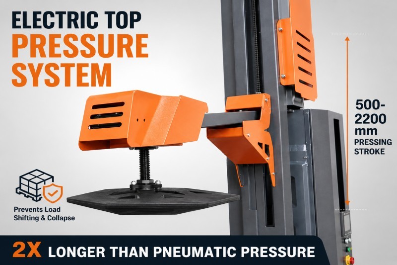 Intelligent Top Pressure Pallet Wrapping Machine For Stable Load Packaging