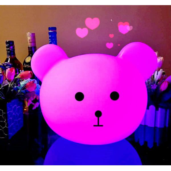 PE plastic decorative bear led table lamps