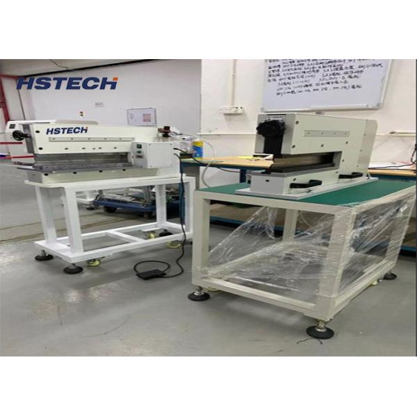 HS-300 PCB Depaneling Equipment - Close-up view of blade mechanism and adjustment features