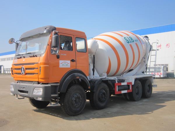 Buy Beiben 8X4 Self Loading Concrete Mixer Truck 12 Cubic Meter High Efficiency at wholesale prices