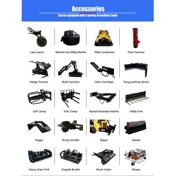 Track Loader Skid Steer Mini Skid Steer Loader Attachments Skid Steer Loader 3.5 Ton for Sale