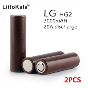 Quality Original LG HG2 rechargeable 3000mAh 18650 20A 3.7V lithium ion battery for e cigarette Vapor for sale