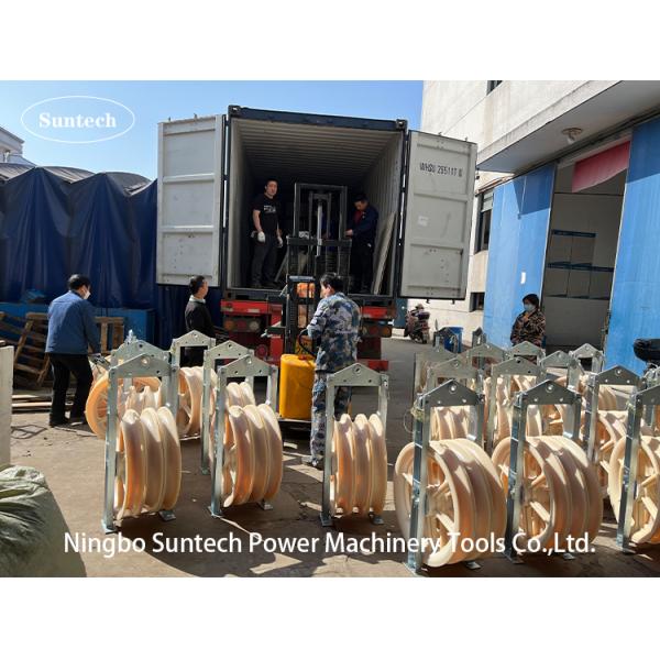 Overhead Line Conductor Stringing Blocks With 508mm Nylon Aluminum Alloy Sheave