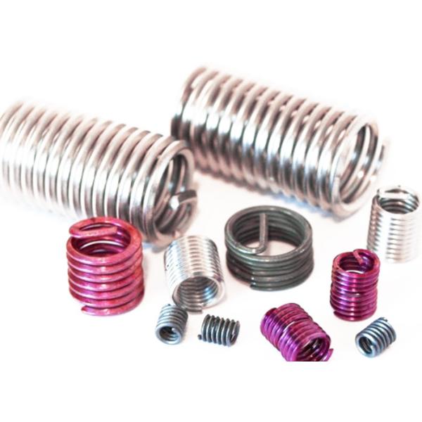 Purple carbon steel wire thread insert with anodized plating
