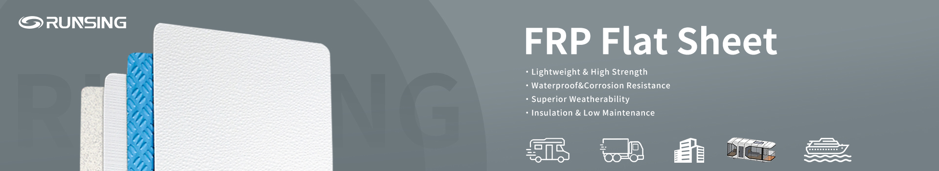 FRP Matte Sheets Low Gloss Glare Free Excellent Craftsmanship