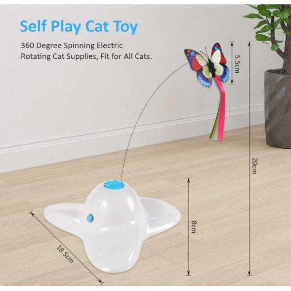 Exercise Electric Interactive Butterfly Flutter Rotating Kitten Toys